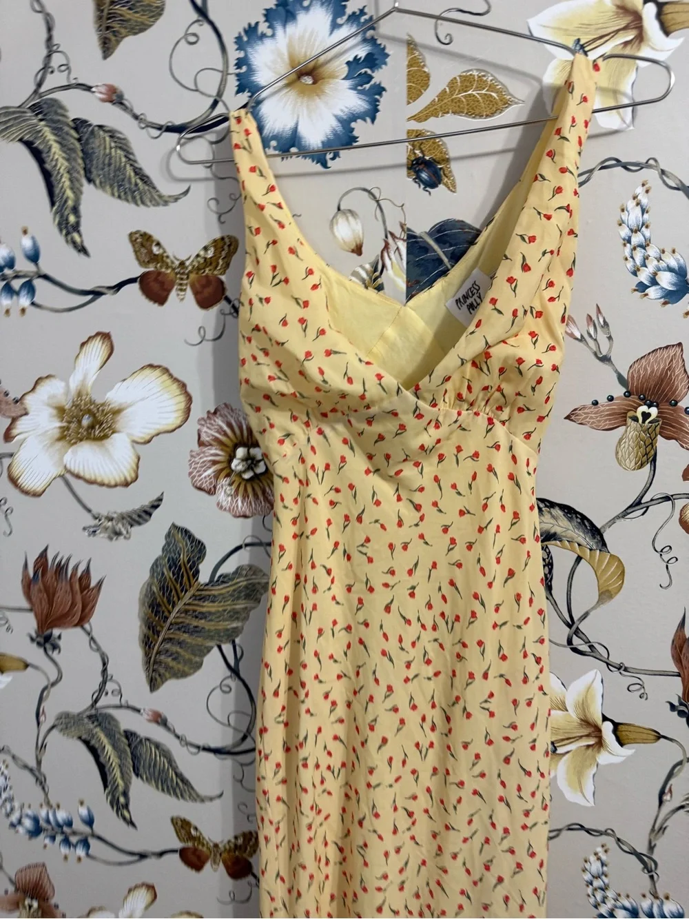 Princess Polly Nellie Maxi Dress Yellow Red Floral Summer Dress Sz 2 - Picture 7 of 11